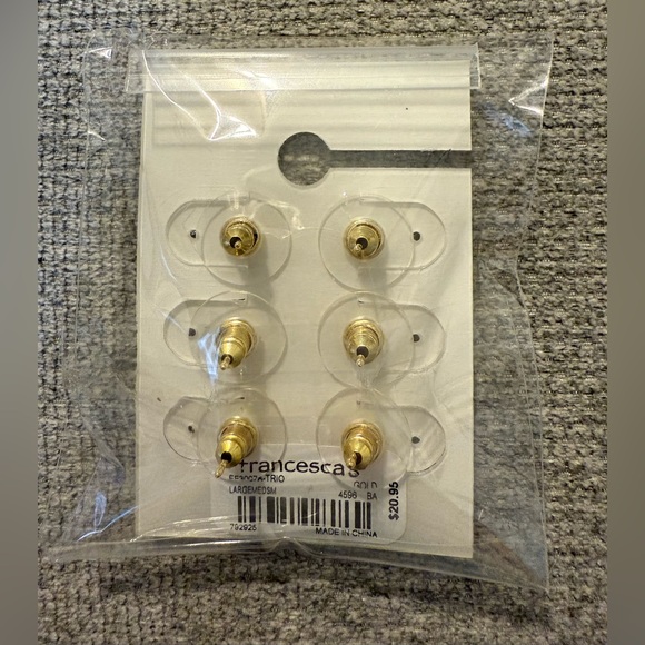 14K Gold Dipped Cubic Zirconia Earrings - Picture 3 of 3